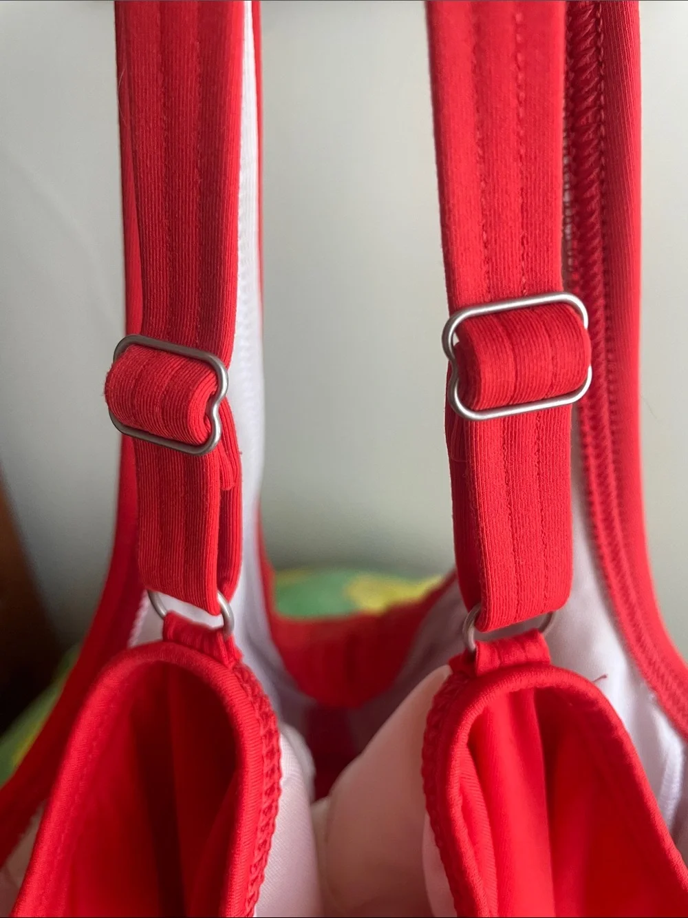 Lands' End Red Swim Top with Built-In Underwire Bra
